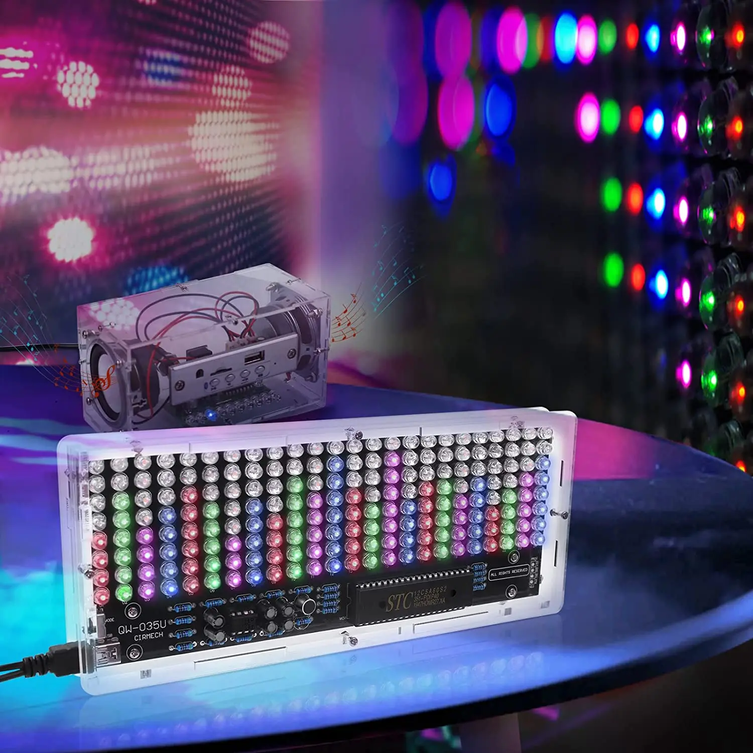 Набор для самостоятельной сборки светодиодный дисплей спектра музыки 4 цвета