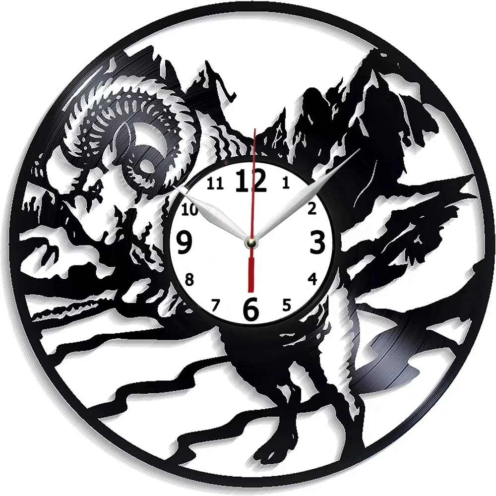 

Подарок для девочки, настенные часы с виниловой пластиной, украшение с природой и животными, 12 дюймов, настенные часы с ОЗУ, настенные часы, э...