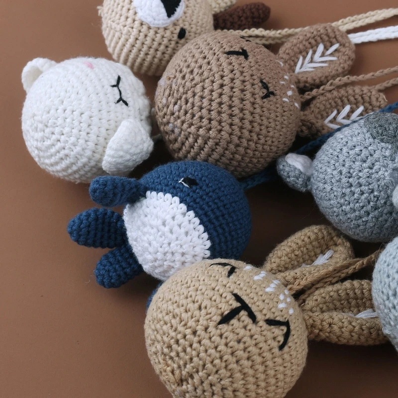 

Y3NF Baby Bed Animal Hanging Supplies Cotton Decoration with Bell Inside Interactive Toy Infant Gift for Baby Brain Training