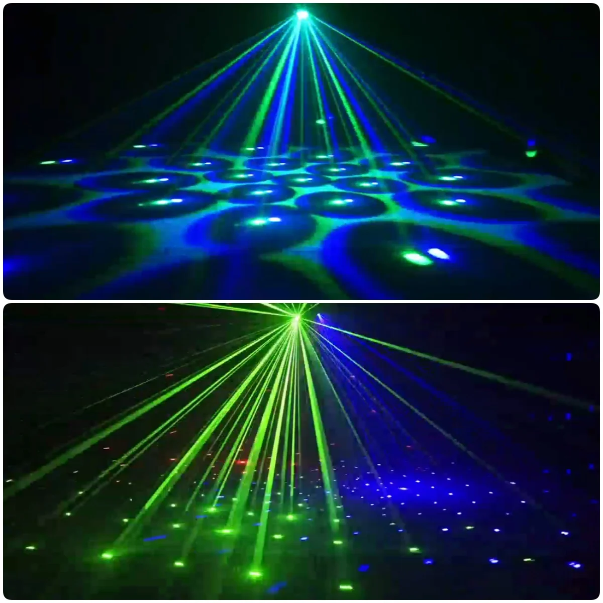 Фото 80 Вт стробоскопический лазерный движущийся головной светильник DMX512 RGB светодиодный многофункциональный поворотный сценический светильник с тремя рычагами для DJ Bar Party Disco №4