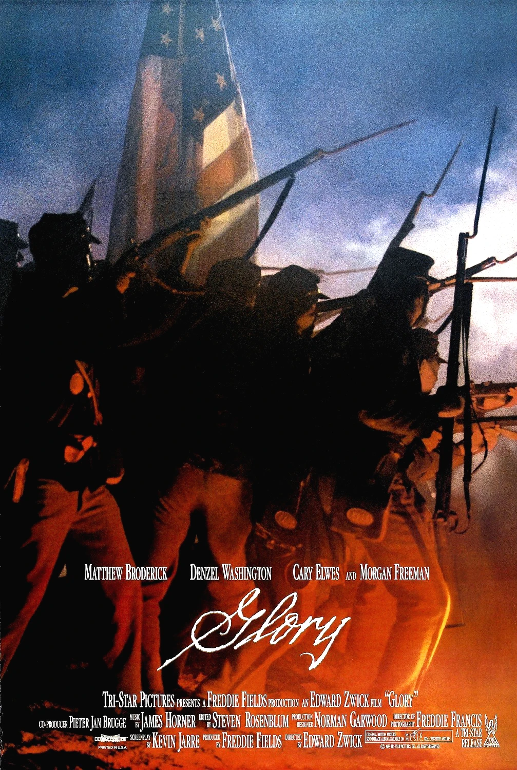 

1989 г., Постер славянского шелка в классическом фильме Glory, домашний Настенный декор, художественная декоративная живопись