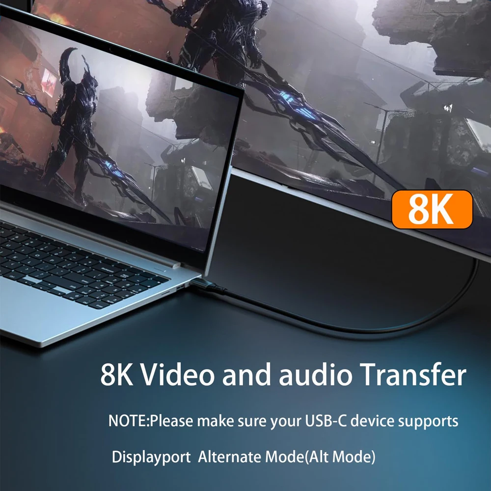 Кабель для передачи данных PD 100 Вт USB C iPhone 15 Pro Max Xiaomi 3 2 Type-C Gen2 20 Гбит/с 8K @ 60 Гц