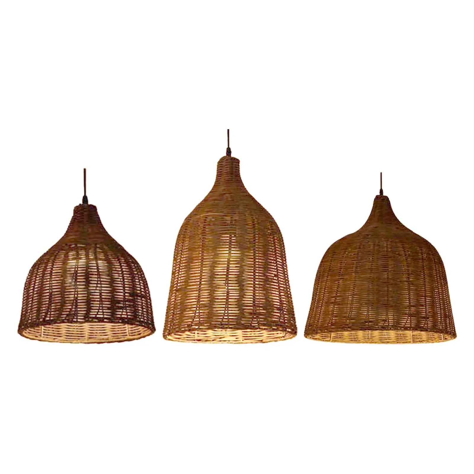 

Vintage Bamboo Pendant Light Fixture Ceiling Chandelier for Restaurant Farmhouse