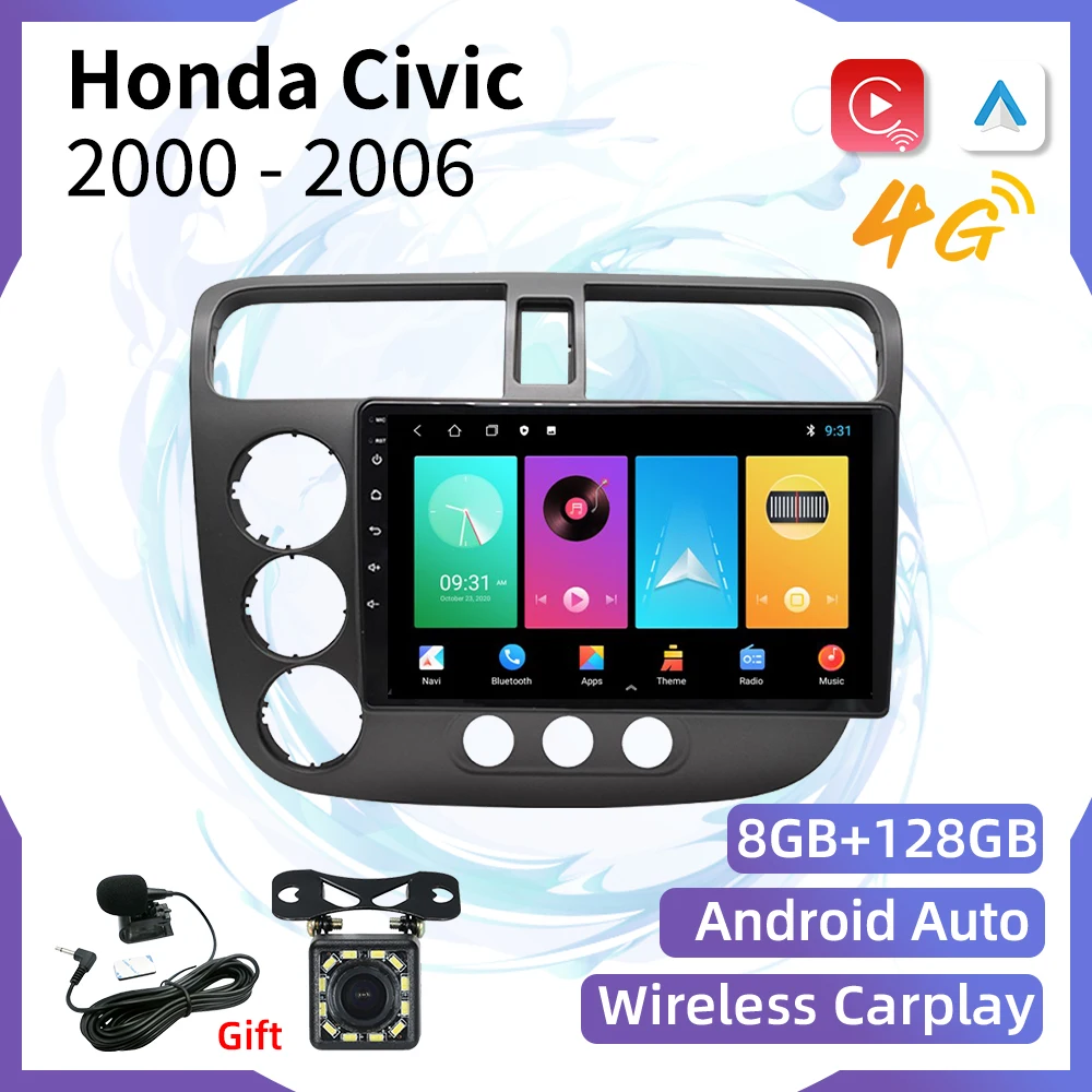 

2 Din Car Radio For Honda Civic 2000-2006 Android Car Multimedia Player Navigation WIFI FM Audio Autoradio Head Unit Stereo