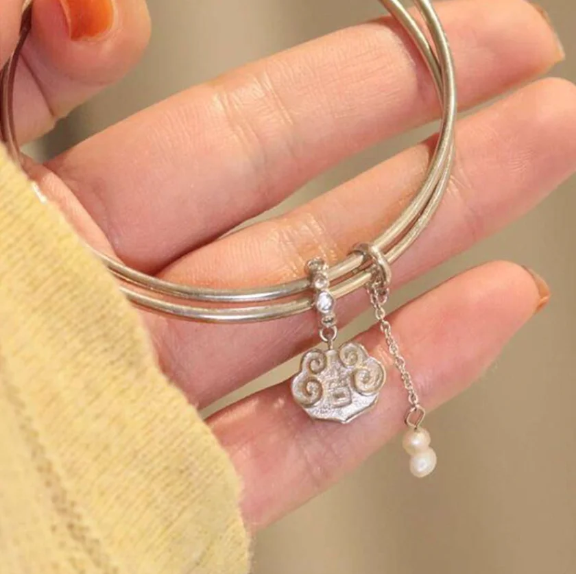 Браслет с кисточкой из искусственного жемчуга женский браслет белым медным