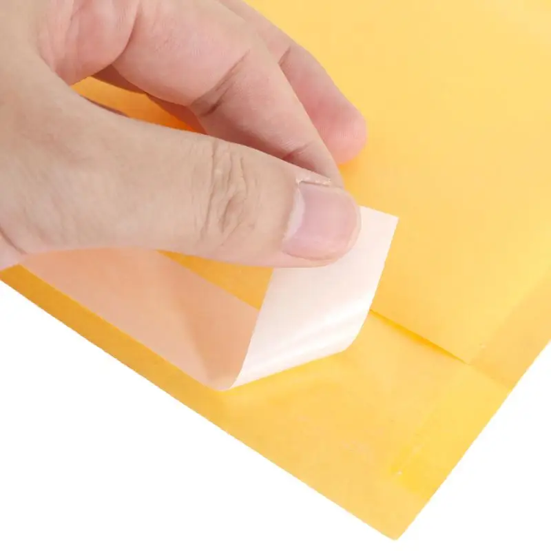 100Pcs/lot Kraft Paper Bubble Envelopes Bags Mailers Padded Shipping Envelope With Bubble Mailing Bag Various Sizes Yellow images - 6