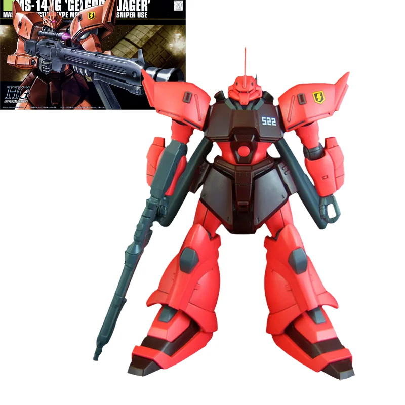 

Bandai Original Assembled Gundam Model HGUC 1/144 MS-14J Gelgoog JAGER Gunpla Action Anime Figure Gift Mobile Suit For Children