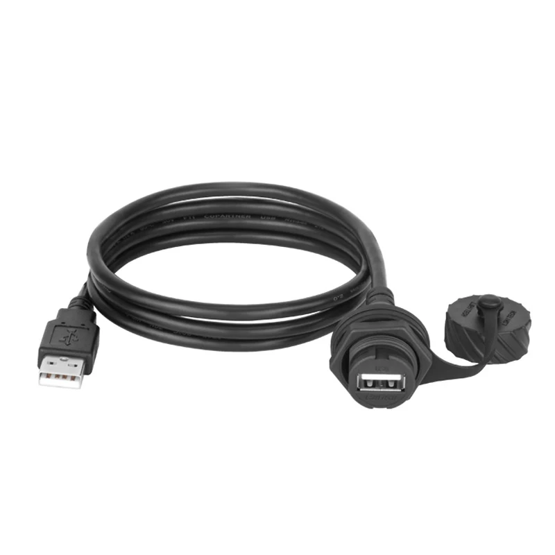 Промышленный USB-разъем типа A женский мужской водонепроницаемый 4-контактный