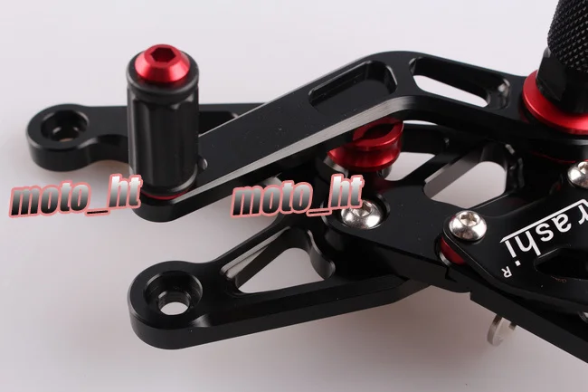 Aluminum Motorcycle Rearset Rear Set Footpegs Adjustable For YAMAHA YZF R1 2007 2008 YZF-R1 Black
