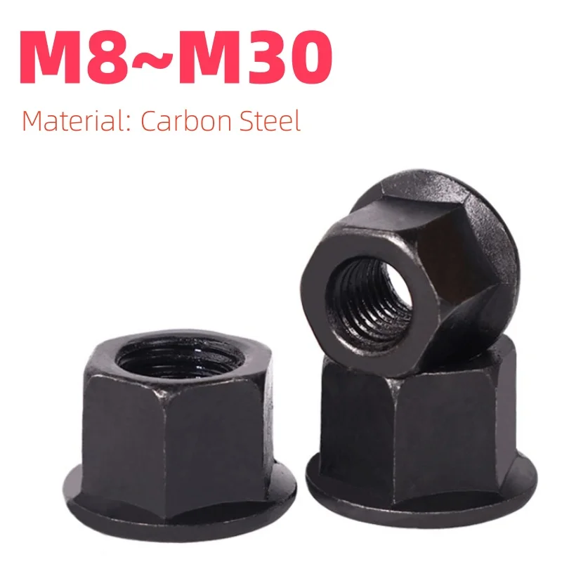 

Шестигранные фланцевые гайки из углеродистой стали M8-M30