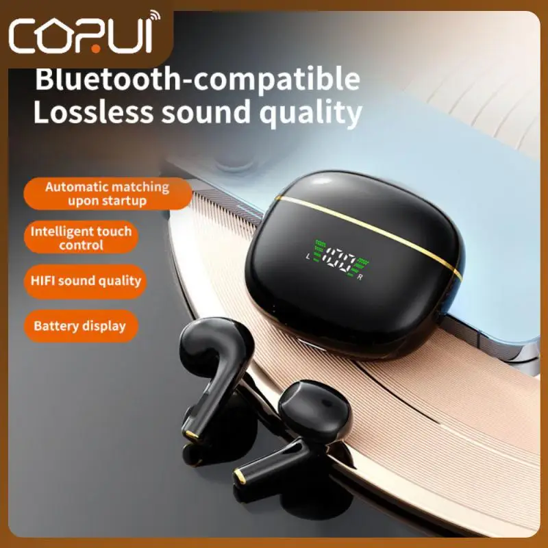 

No Delay Sense Wireless Headset Transmission Range 15 Meters Earphone Low-power Consumption Touch Control Headset