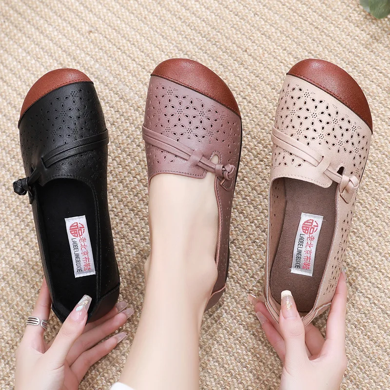 2023 new flats shoes women summer long standing office shoes women's loafer mom soft flat shoes ladies moccasins ballet flats