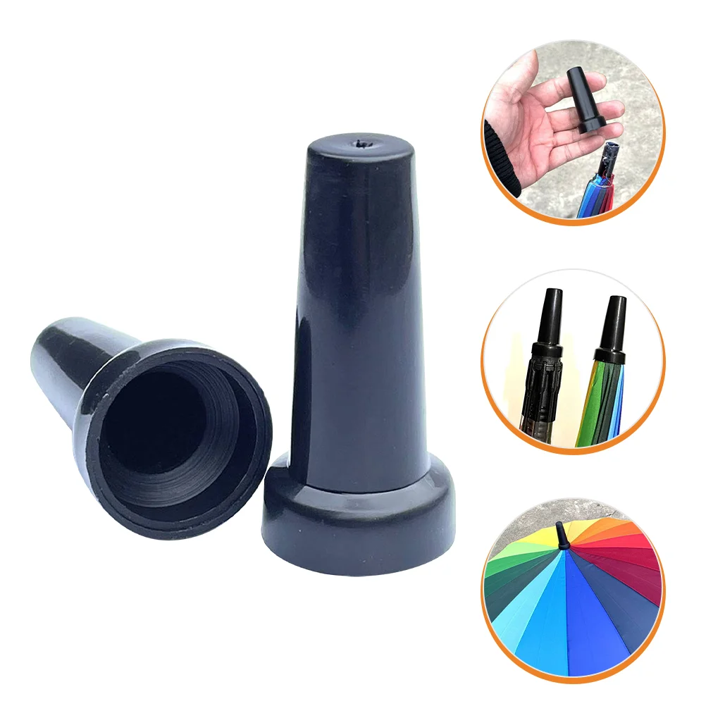 

2 Pcs Outdoor Accessories Replacement Umbrella Tip Cover Protector Tops Plastic Repair Kit