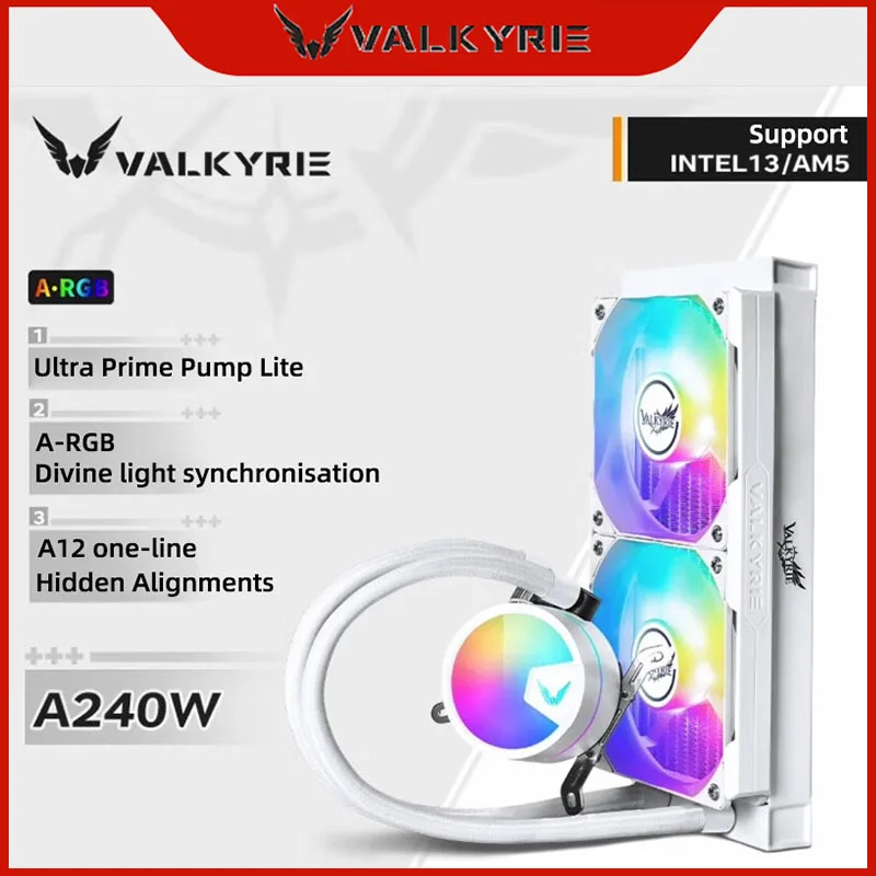 

Кулер для охлаждения ЦП VALKYRIE A240 A360W ARGB все-в-одном AM5 12-го поколения 13-го поколения 1700