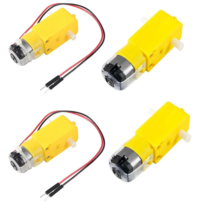 

4pcs/lot TT Motor For Arduino DC 3V-6V DC Smart Car Robot Gear Motor With Wire Intelligent Car Chassis Four Drive Car Motor