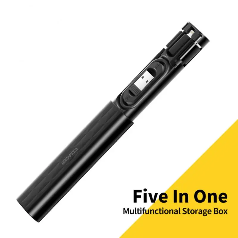 

Essager Portable Data Cable Storage Box 60W Multi-functional Fast Charging Data Cable Set Organizers Travel Phone Charger Kit