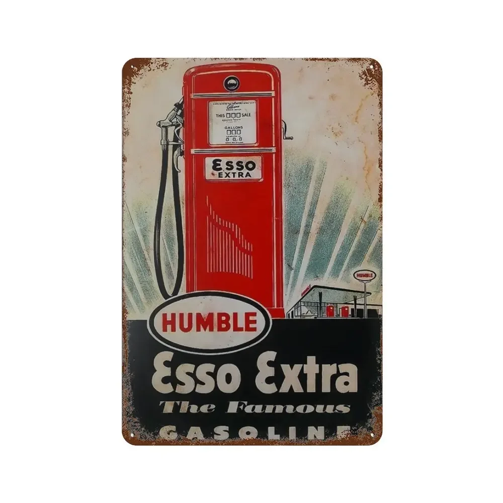 

Oil Gas Metal Tin Sign Vintage Motorcycle Car Poster Man Cave Club Iron Plate Painting Motor Garage Wall Plaques Shabby Signs