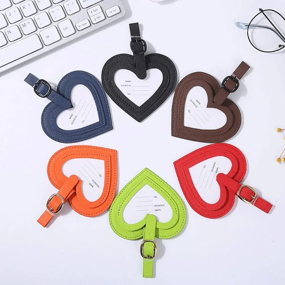 

Quality Color Travel Accessories Portable Heart Luggage Tag Suitcase Name Tag Airplane Labels Anti-Lost Luggage Tags