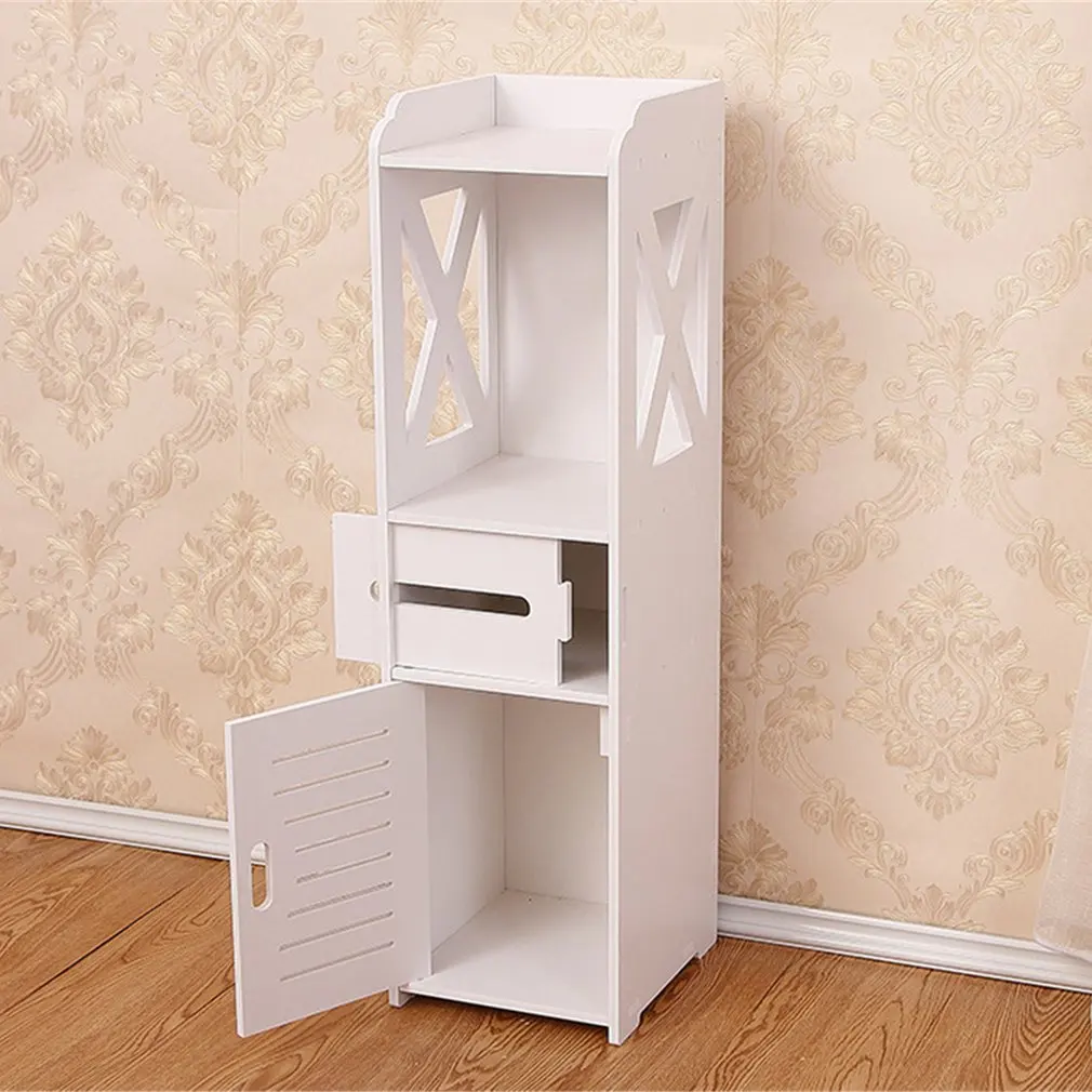 

Four Layers Bathroom Cabinet Rack Corner Floor Cabinet Unit Toilet Tissue Storage Rack With Tissue Drawers Bedroom Shelf