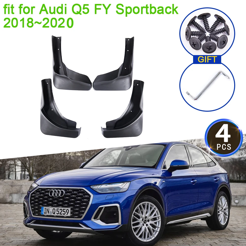 

MudFlaps For Audi Q5 FY Sport 2018 2019 2020 2021 Mudguards Mud Flaps Splash Guards Front Rear Wheels Fender Car Accessories