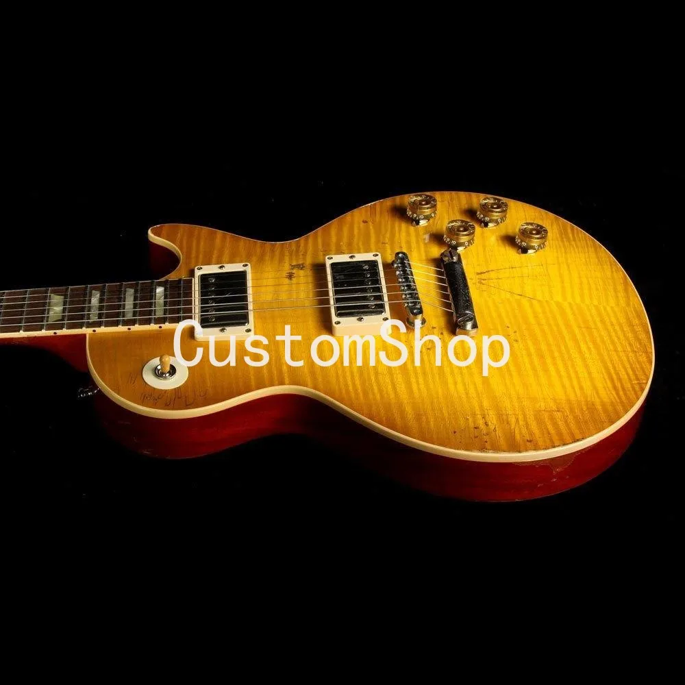 Пользовательский магазин Paul Kossoff 1959 реликтовая электрическая гитара из красного