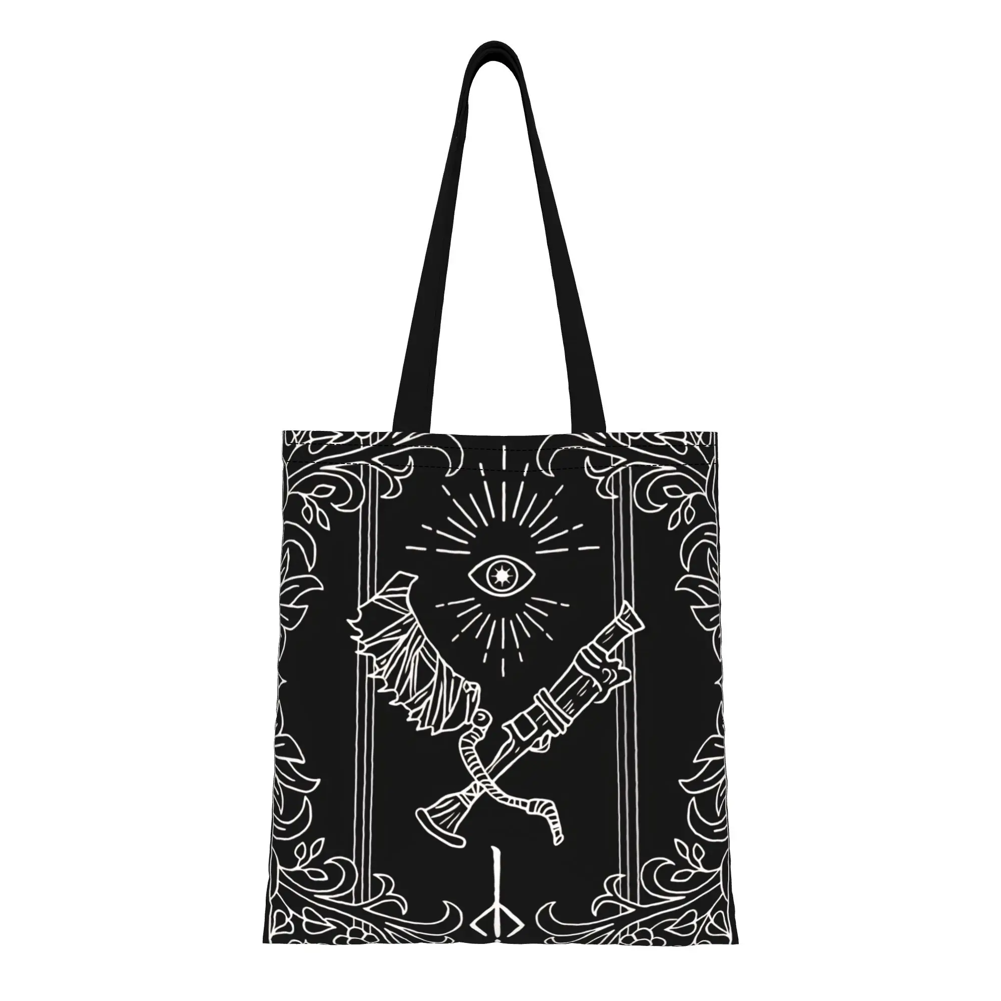 Фото Сумка-тоут Bloodborne Dark Fantasy Gothic Creature Canvas для женщин, для покупок, путешествий, активного отдыха, прочная сумка через плечо №1