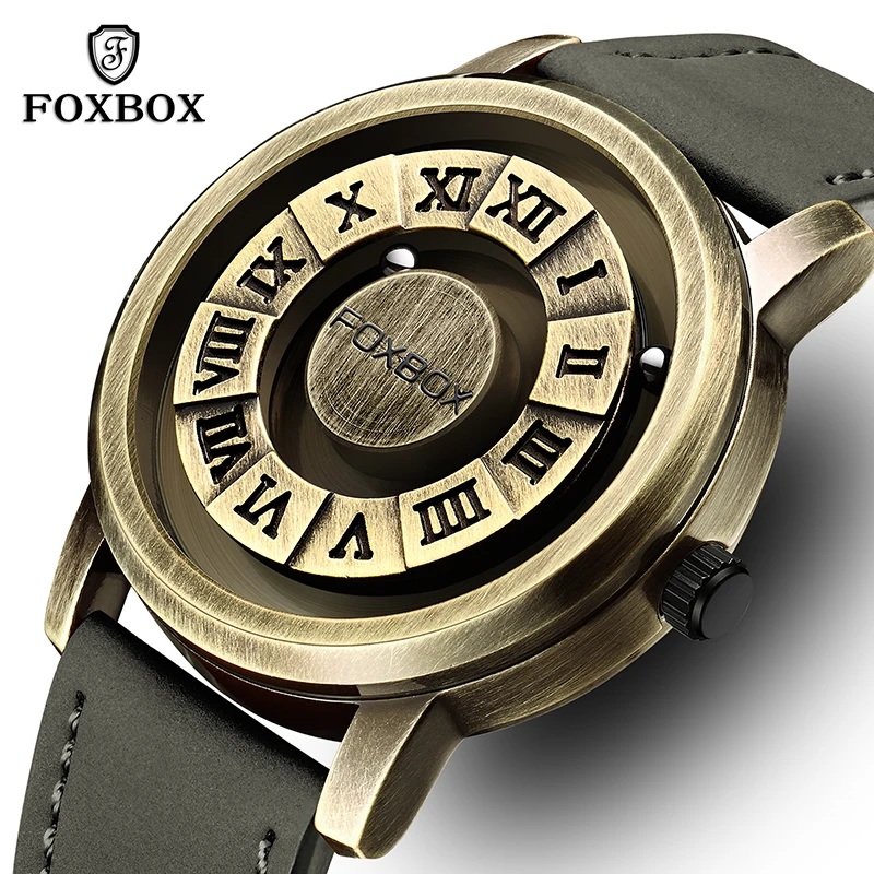 FOXBOX 2024 креативные роскошные мужские часы с прокрутными бусинами модные