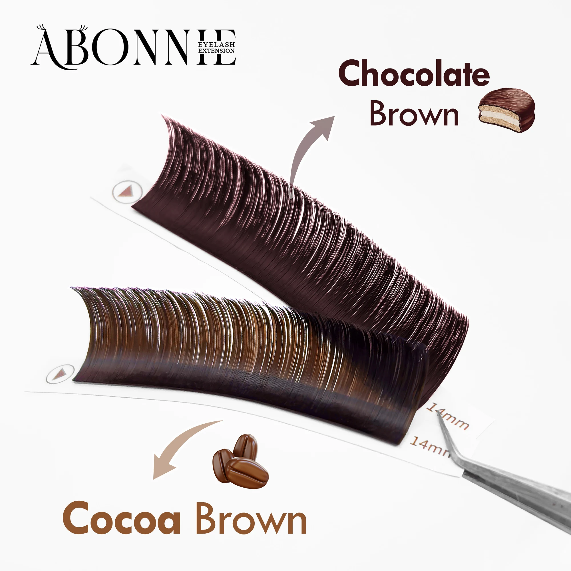 Abonnie Brown Cashmere Easy Fan Наращивание ресниц Volume Cilios Auto Fanning