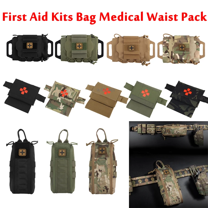 

Tactical First Aid Kit Pouch Ifak Molle Pouches Quick Draw Flip Top Emergency EMT Bag Hunting Cs Paintball Medical Kit