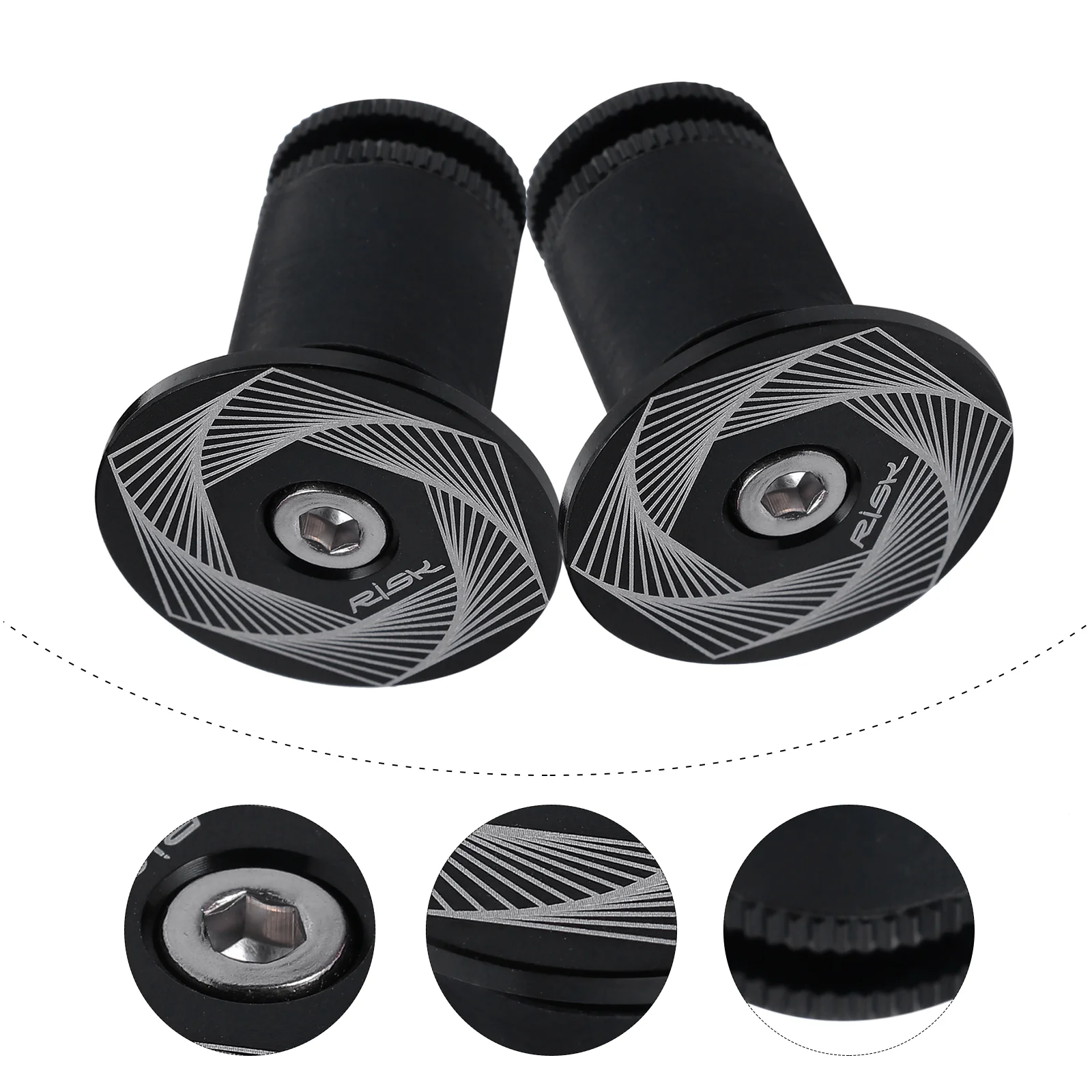 

2 Pcs Bicycle Handlebar Motorcycle Grips Plugs End Caps Aluminum Rod Road Bike Cycling Accessories Stainless Steel Mountain