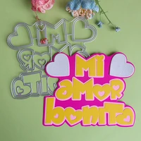 excellent spanish mi amor bonito cutting dies for english letters scrapbooks reliefs craft stamps photo album puzzl