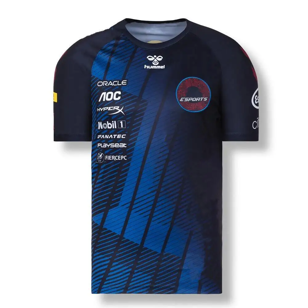 

Men's red colore bull F1 Verstappen Jersey Formula 1 Graphic Racing Uniform Moto Jersey Short Sleeve T-Shirt