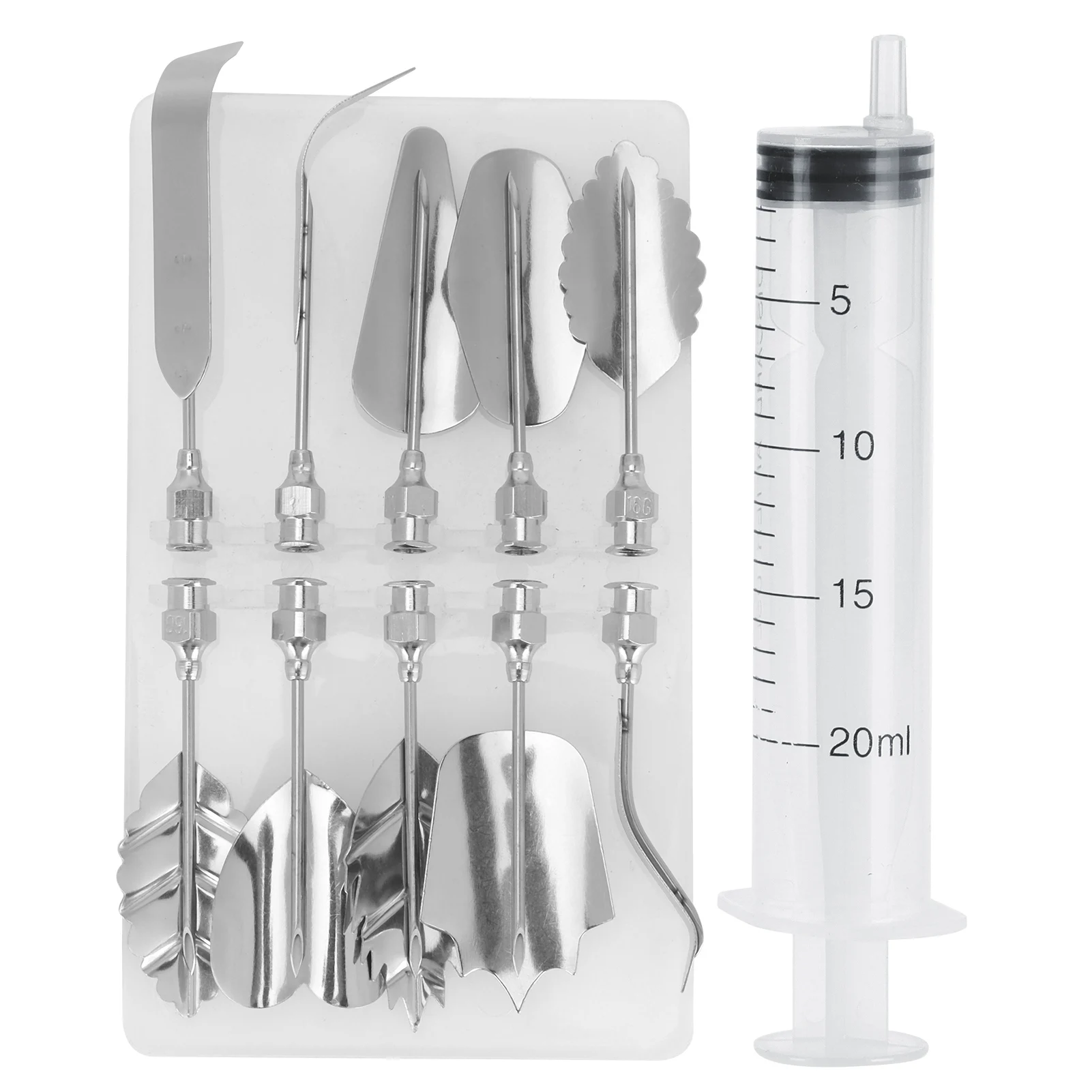 

Cake Syringe Nozzles Mold Pudding Cake Decorating Icing Piping Cream Syringe Tool Set