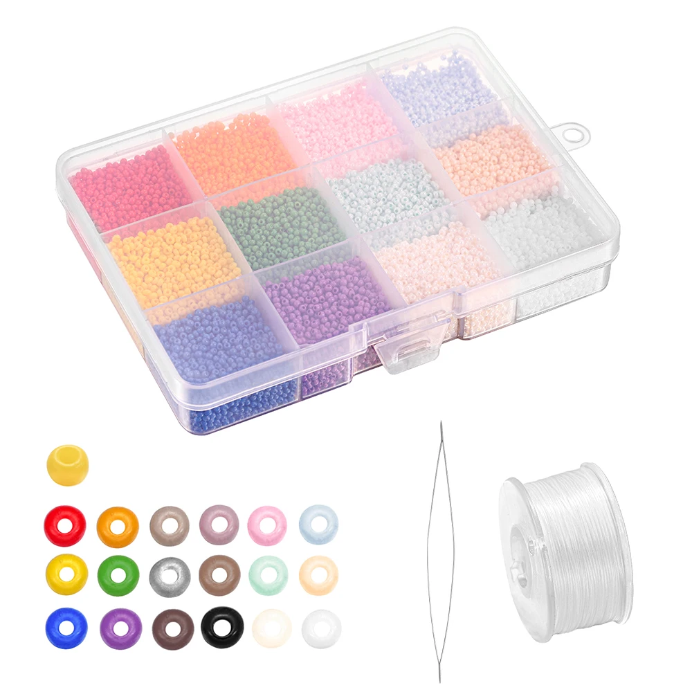 

21600/pcs 2mm Czech Glass Beads Set Handmade Beaded Material For Bracelet Necklace DIY Jewelry Making Findings Accessories Set