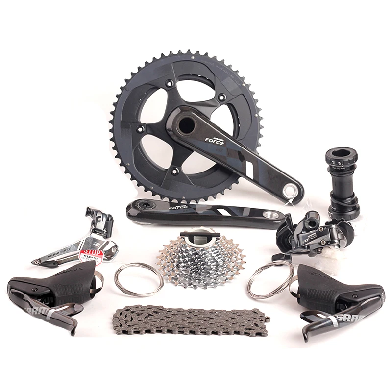 

Скоростной переключатель передач SRAM FORCE 22 2X1 для дорожного велосипеда, комплект групповой переключателя GXP, карбоновый рычаг 170/172, 5 мм без шт...