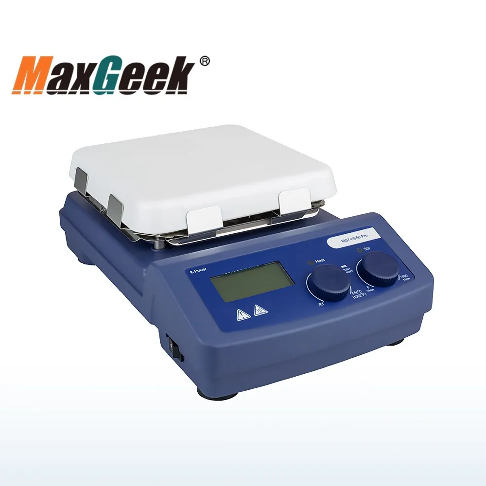 Maxgeek, цифровой магнитный смеситель с горячей пластиной, со стеклянной керамической горячей пластиной, максимум 550 °C