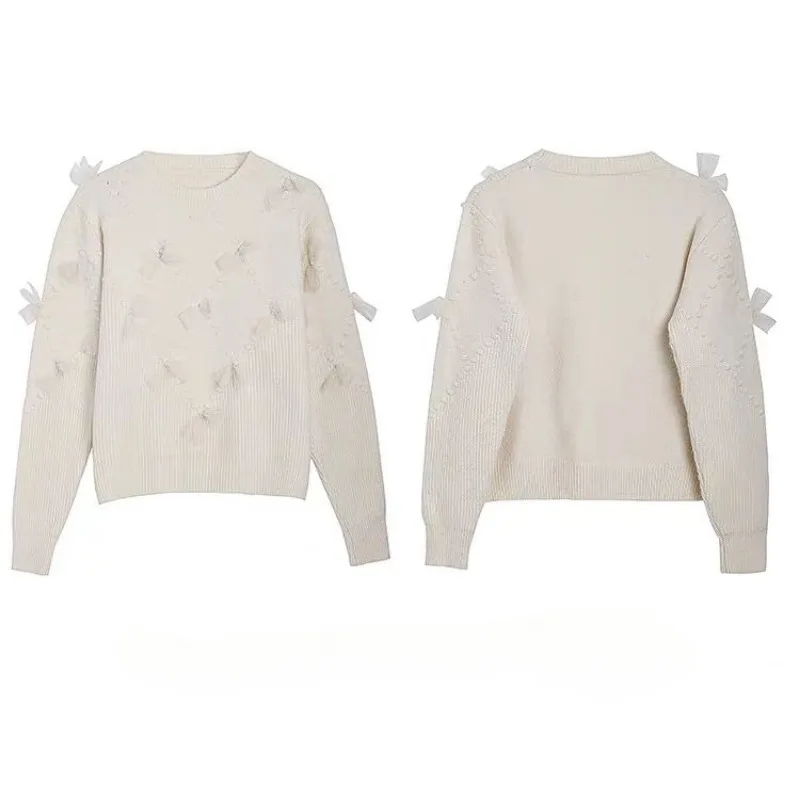 Марлевый дизайн с бабочкой мягкий восковой пуловер свитер для женщин одежда