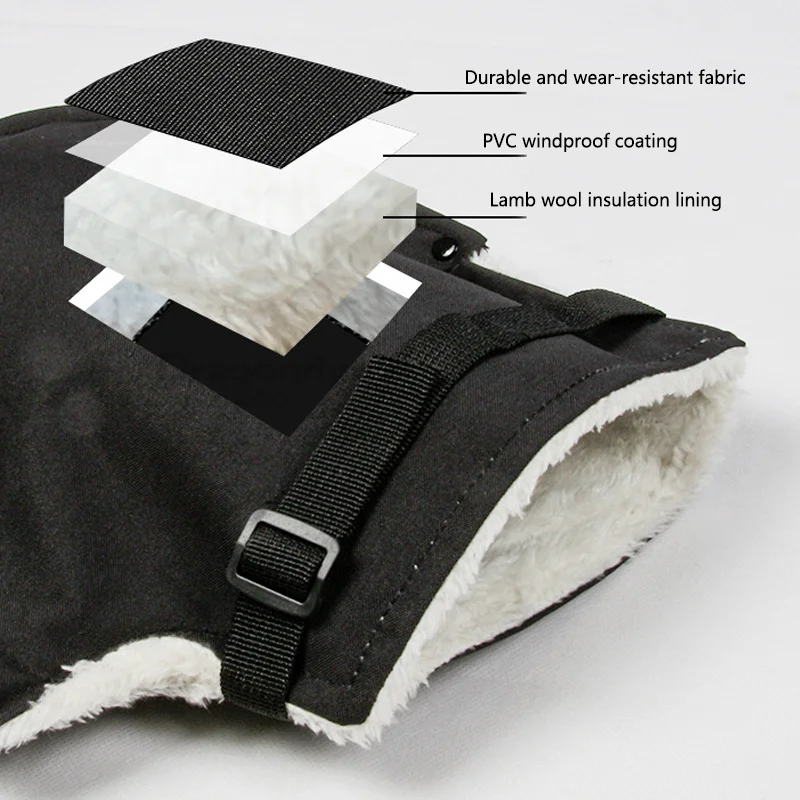 For HONDA ADV350 ADV 350 2021 2022 Motorcycle Handlebar Gloves Windproof Winter Warm Velvet Covers