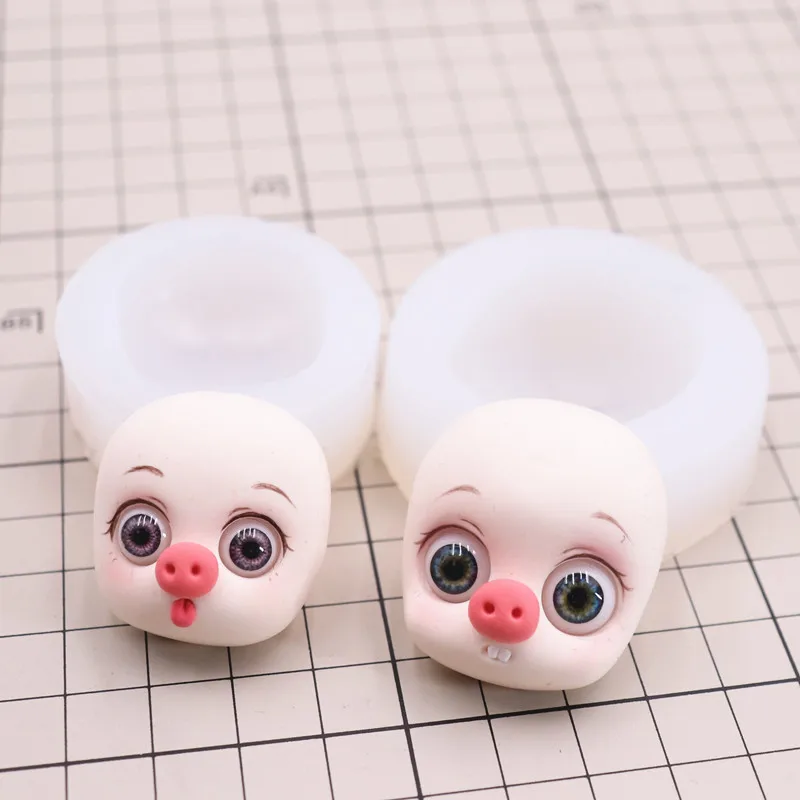 3D силиконовая форма для лица куклы человеческое детское лицо из мягкой глины