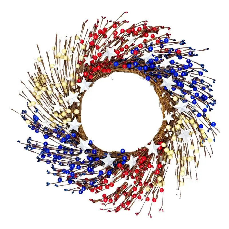 

Veterans Day Wreath Summer Patriotic Front Door Wreath 4th July Independence Day Wreath Patriotic Wreath For Front Door Red