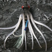 110g150g200g octopus lure luminous octopus squid soft jig tpe soft uvglow trolling slow pitch jigging lure with assist hooks