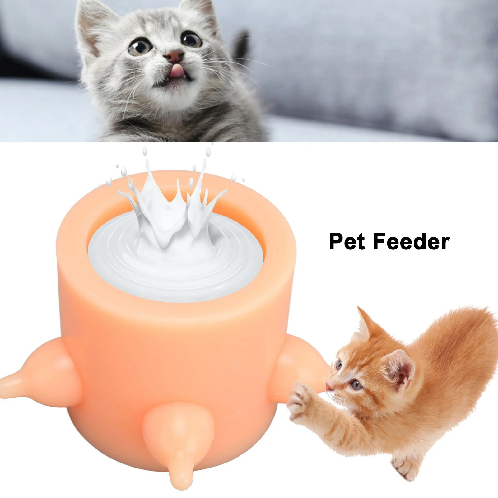 

350ML Pet Milk Feeder Bionic Breast Feeder Nipples Safe And Healthy Food Grade Silicone Milk Feeding Tool For Pet Dog Cat