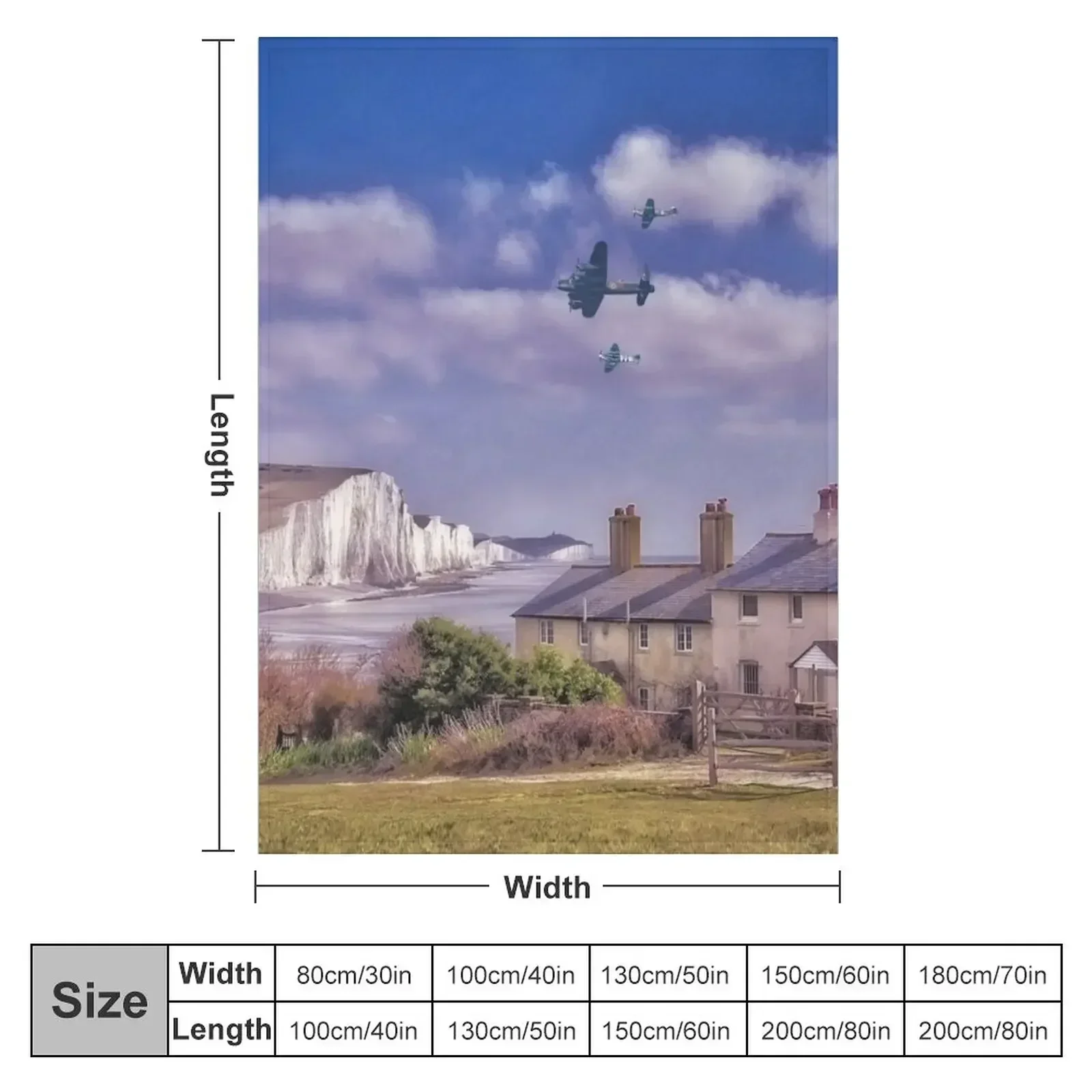 Cuckmere Flyby Throw Blanket blankets and throws Retros Blankets