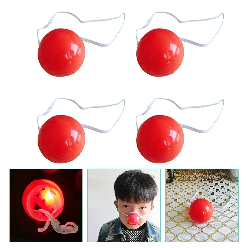 

Clown Nose Noses Red Foam Sponge Fancy Circus Costume Dress Props Led Party Halloween Carnival Costumes Flashing Cosplay Glowing