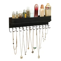 high end hanging jewelry storage with 25 hooks black rt