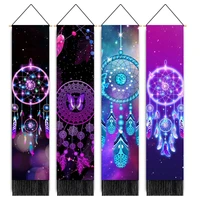 dreamcatcher tassel tapestry home wall polyester fabric decoration background fabric living room room wall hanging 32 5 x 130 cm