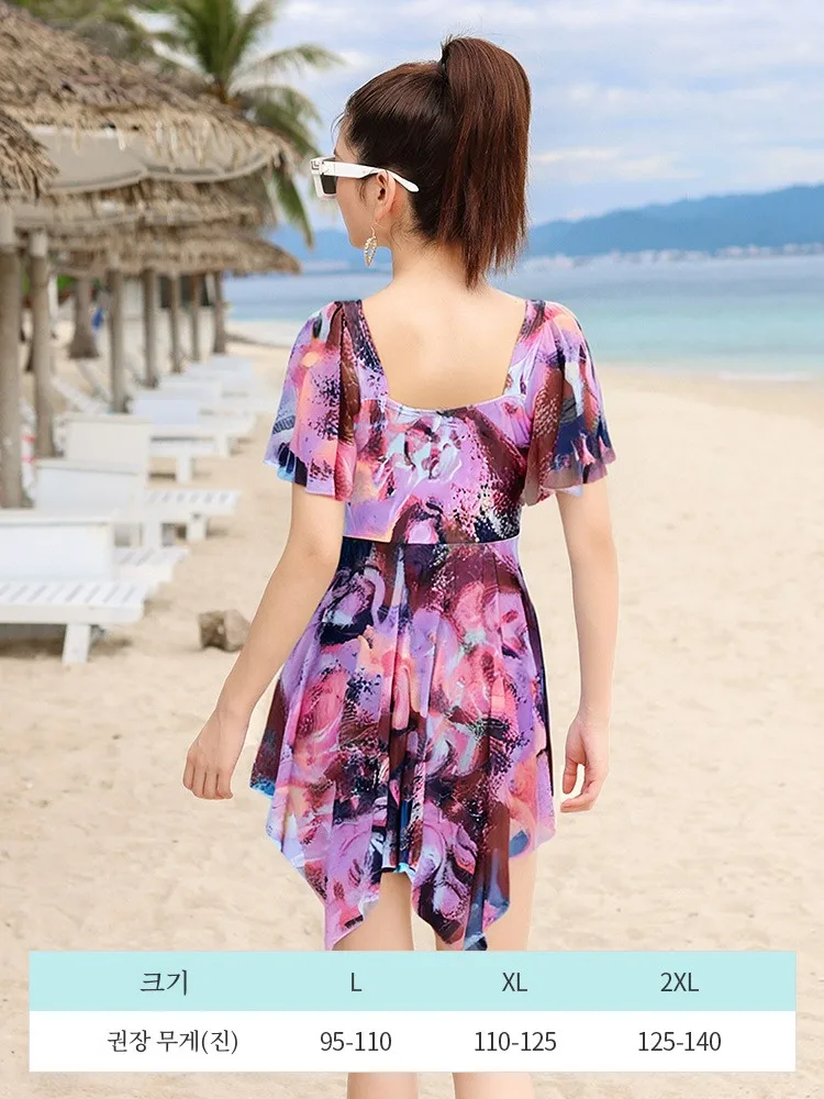 Xtep консервативный женский купальник 2024 новый модный цельный с принтом для