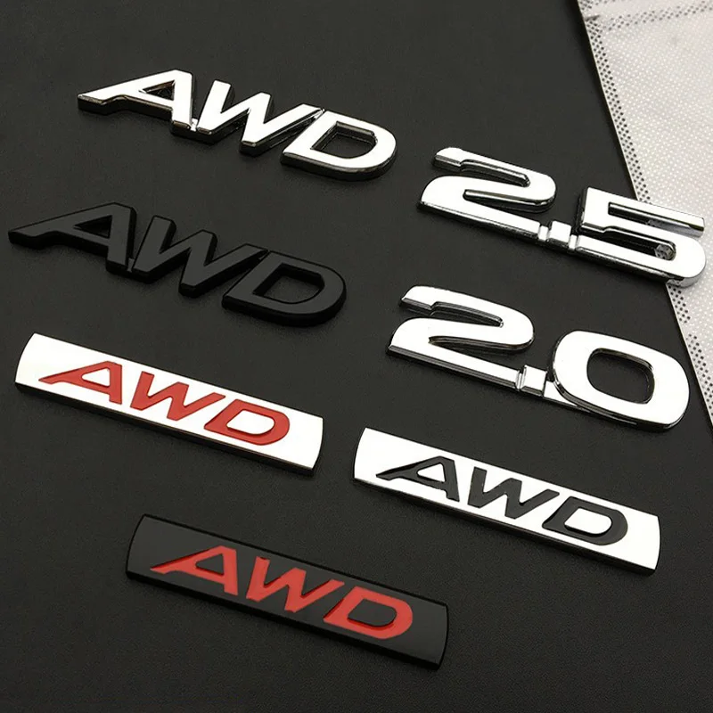 

3D Metal Awd 2.0 2.5 Car Rear Trunk Displacement Logo Car Sticker Badge Emblem Car Styling For Mazda Speed Atenza Axela MX-5 CX5