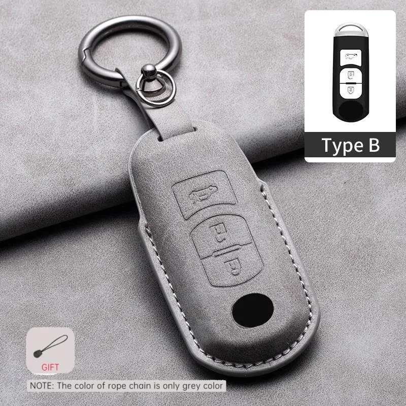 

Кожаный Чехол Для Ключей Mazda 2 3 6 Atenza Axela Demio CX-5 CX-3 CX-7 CX-9 - 2017-2019