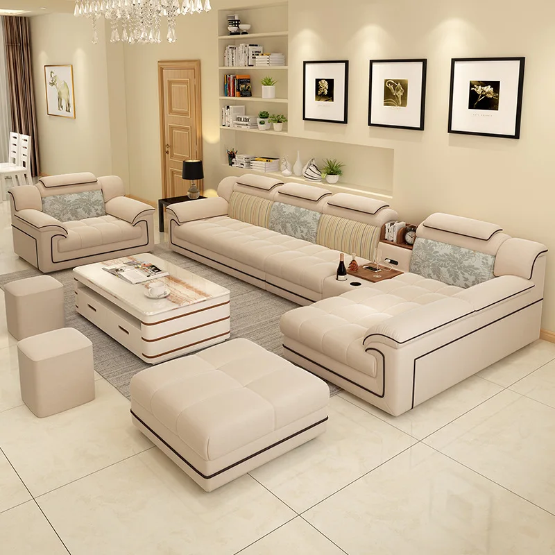 

Living room upholstered furniture can be disassembled and washed. Economical latex fabric sofa for large and small units, modern